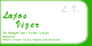 lajos vizer business card